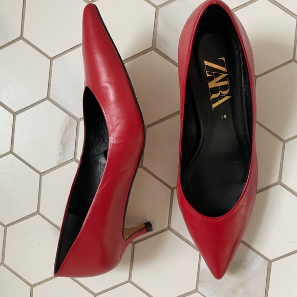 Leather Kitten mid heels Zara ✨ - Picture 4 of 10